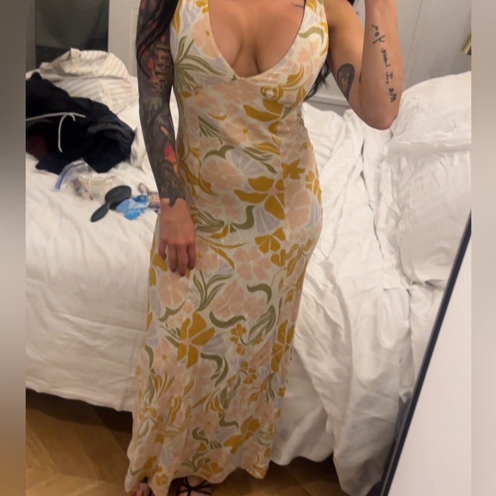 Linen maxi dress